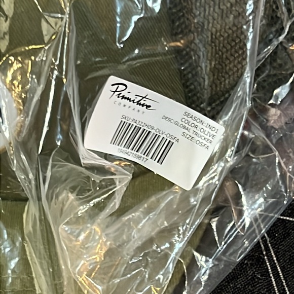 PRIMITIVE x INDEPENDENT SKATE TRUCK COMPANY OLIVE GLOBAL TRUCKER SNAPBACK HAT - Picture 3 of 4